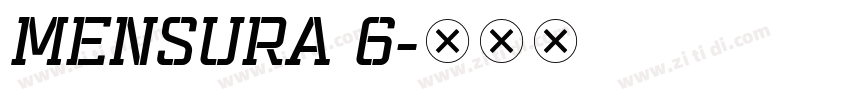 Mensura 6字体转换
